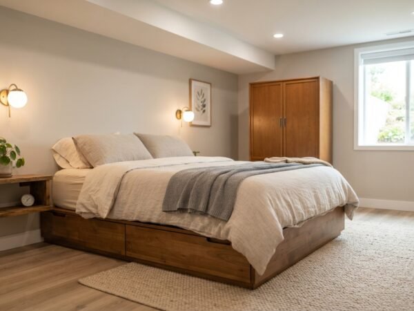 Basement Bedroom Ideas That Fix Light, Warmth and Storage Problems