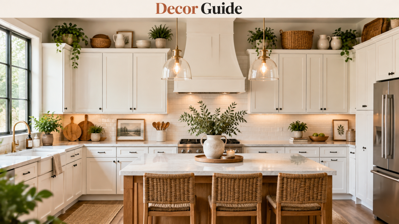 Over Kitchen Cabinet Decorating Ideas That Make Your Kitchen Look Finished