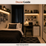 Small master bedroom ideas featuring a cozy bed, smart storage, natural wood furniture, and neutral decor.
